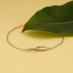 Sterling Silver Zircon Rhodium Bracelet-image-56