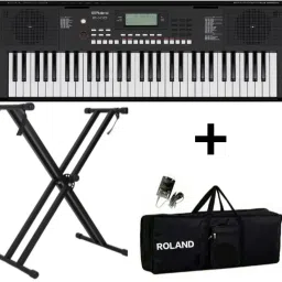 E-X10 KEYBOARD + CARRY CASE + DOUBLE PIPE STAND Digital Arranger Keyboard-18