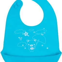 Silicone Baby Bib For Feeding & Weaning Babies Adjustable Neckline With Buttons-image-49