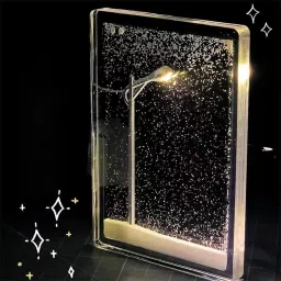 Street Light Snow Globe, Handmade DIY Snow Scenery Night Light Night Lamp-image-18