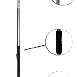 Surgical 4 Leg Black Base With Extra Support Height Adjustable Old Age Patient Walking Stick-picture-0