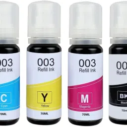 Gedi 003 Refill Ink for Epson L3110,L3115,L3116,L3150,L1110,L3151,L3152,L3156 Printer Black + Tri Color Combo Pack Ink Bottle-image-60