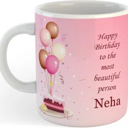 Gifts Happy Birthday Neha Name Printed Coffee , Neha , Best Gift For Friends , Lovers , Sister , Wife , Daughter Name Ceramic Coffee Mug-26