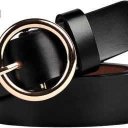 Women Black Artificial Leather Belt-image-30