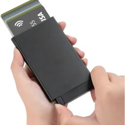 Men & Women Casual, Formal Black Aluminium Card Holder-image-29