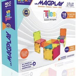 GEL TILES Magplay Classic Solid Color 18 Pcs Magnetic Tiles Starter Pack-16