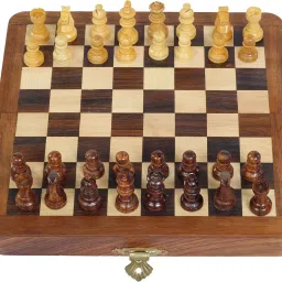 Handcrafted Foldable Magnetic Chess Board Set Chumbak Satranj 12 inches 5.08 cm Chess Board-picture-31