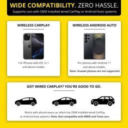 crust AutoLink W20 Wireless CarPlay & Android Auto Adapter Convert Wired to Wireless Car Stereo image 3