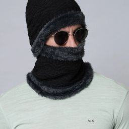 Mens Solid Beanie Cap combo (Cap + Muffler ) Solid Beanie-image-31