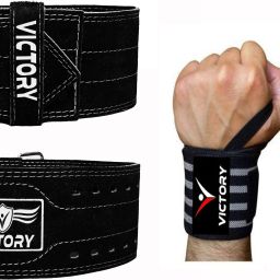 Genuine Leather Power Lifting Gym Belt with Wrist Support Back / Lumbar Support-image-83