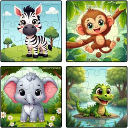 ANMZ-SET2 (Zebra, Monkey, Elephant, Crocodile)-27