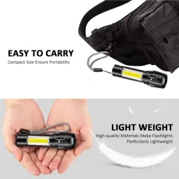 zenec Waterproof Dual Mode Powerful Long-Range Up to 1 KM Flashlight 6 hrs Torch Emergency Light image 2