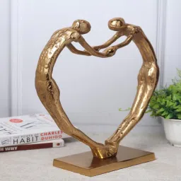 de maison decor Heartfelt Harmony Gold Aluminium Figurines-picture-33