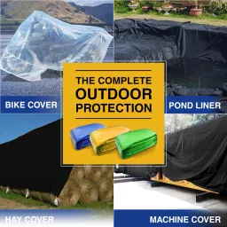 120 GSM 9FT X 9FT Black Tarpaulin Tent - For Truck body, Car, Bike, Grain Covers, Pond Liners-image-47