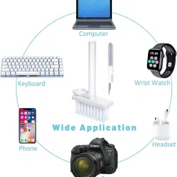 COLLAPSIBLE 5 in 1 Soft Brush Multi-Function Cleaning Tool Kit for Computers, earphones etc. for Computers, Gaming, Laptops, Mobiles image 5