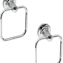 SquareRING2 (Square Shape) Bathroom and Kithchen chrome Towel Holder- Pack of 2 Towel Holder-image-80