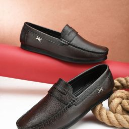 Killer Men Brown Faux Leather Formal Slip On Loafers Slip On For Men-image-59