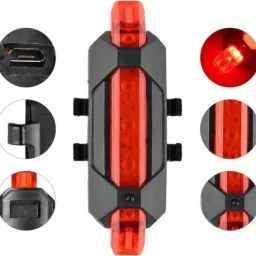 rebel CYCLE LIGHT PLUS HORN AND BACK LIGHT WITH LOCKL COMBO LED Front Rear Light Combo image 4