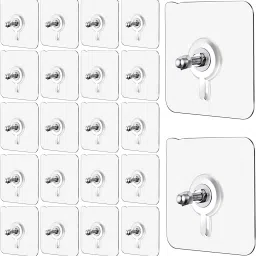 JIALTO Adhesive Nails Wall Hook Poster Wall Hook, Hanging Strong Screw Wall Nail Hook 20-13