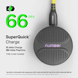 number SuperBuds 555 with Dual Pair, 66H Battery, 32dB ANC|4Mic ENC|35ms Latency Gaming Bluetooth Headset image 5