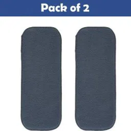 High Quality Inserts Liners Cloth Diaper Nappy Reusable Washable for Baby Pad Diapers Charcoal Color - S - M (2 Pieces)-17