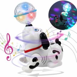 360 Dancing Dog Toy with Music, Sound, 3D LED Light for Baby Children Kids-image-20
