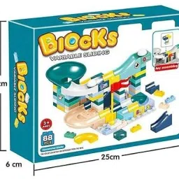 88PCS Assembly Block Marble Run Slide Track Building Blocks-17