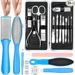 Professional Manicure Set Pedicure Tools Stainless Steel for Foot Spa Kit-25
