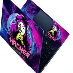 Anweshas Full Panel Laptop Skins Upto 15.6 inch - No Residue, Bubble Free - Removable HD Quality Printed Vinyl/Sticker/Cover for Dell-Lenovo-Acer-HP (colorful Abstract hacker anonymous) Stretched Vinyl Laptop Decal 15.6-image-58