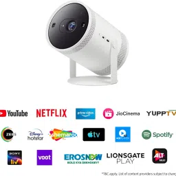 SAMSUNG SP-LFF3CLAXXXL (2300 lm / Wireless / Remote Controller) Portable The Freestyle 2nd Gen with HDR 10+, Wi-Fi, Premium 360 Degree Sound, All Round Design, Instant Setup, In-Built OTT Apps, Compact Smart LED Projector image 3