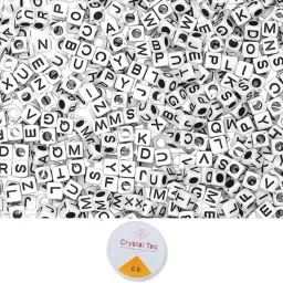 300+ Cube Shape Plastic Alphabet Beads Creative DIY-6
