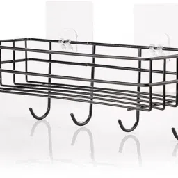 Fruits/Vegetables Kitchen Rack Multi-use Self Adhesive Kitchen Bathroom Corner Shelf Iron-image-61