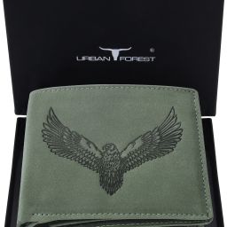 Men Green Genuine Leather RFIDWallet - Regular Size-image-89