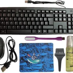 ANJO USB Keyboard-LED Mouse-Non Slip Mouse Pad-3in1 Cleaner-LED Combo Set-18