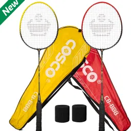 CB-888 Badminton Racquet Set (2 Racquet, 2 Wrist Band, 2 Full Cover) Badminton Kit-image-38