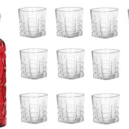 Combo Of Bottle And Glass Set -A1119 Jug Bottle Glass Set-image-44
