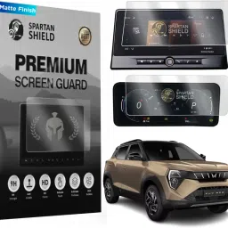 spartan shield Screen Guard for MAHINDRA XUV 3XO 2024 MATTE FINISH || 10.25 Inch INFOTAINMENT & 10 Inch DIGITAL INSTRUMENT CLUSTER Protector || XUV3XO Car TouchScreen Display Accessories for NEW XUV 300 Facelift [Not Tempered Glass] [2-IN-1 COMBO]-picture-8