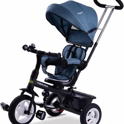 Mario Sportz Trikes Baby, Kids Cycle with Canopy and Parental Adjust Push Handle B31-5 Tricycle-image-12