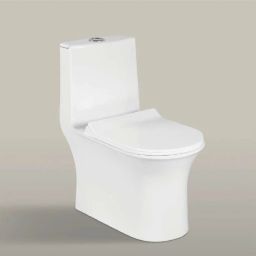 Premium Quality Western Toilet/Water Closet/Commode With Soft Close Toilet Seat S/1006 "S" Trap 225MM (9 inch) One Piece Western Commode-14