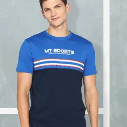 Men Printed Round Neck Cotton Blend Multicolor T-Shirt-image-82