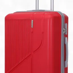 Medium Cabin & Check-in Set (65 cm) 8 Wheels - Secure with Anti-theft Zippers, Unbreakable.PP Body, trolley Bags 65cm - Red-image-5