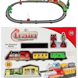 Mini Electric Deluxe Train Track Game Play Set - 24 Pieces Pack for Kids/Child-25