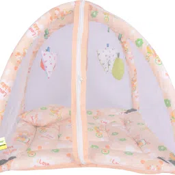 Cotton Infants New Born Baby Mosquito Net Bed with Cushioned Pillow Mosquito Net-11