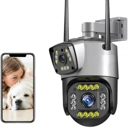 PANORAMIC 4MP+4MP Live View Outdoor Wireless Dome Cameras with Dual-Lens Dual-Screen Security Camera-21