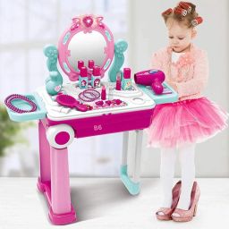 Kids Beauty Makeup Set Kit for Girls with Dressing Table & Chair M41-image-5