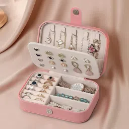 Jewellery Case, Earring Organizer Box, Mini Jewellery Box,Portable Jewelry Box Storage For Jewellary Vanity Box-image-35