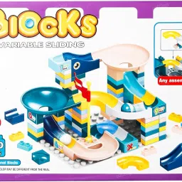 100 PIECES Building Blocks Funnel Slide DIY Sets Bricks Assembly Block Model Building Kit-25