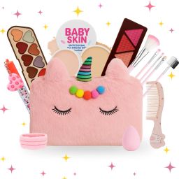 Kids Real Makeup Kit for Girls & Teens with Unicorn Pink Bag - Safe & Non-Toxic-26