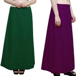 Gugaliya Bottle Green-Violet Pure Cotton Petticoat-image-118