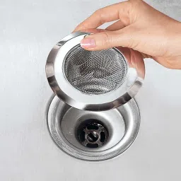 Kitchen Sink Stainless Steel Push Down Strainer-image-35